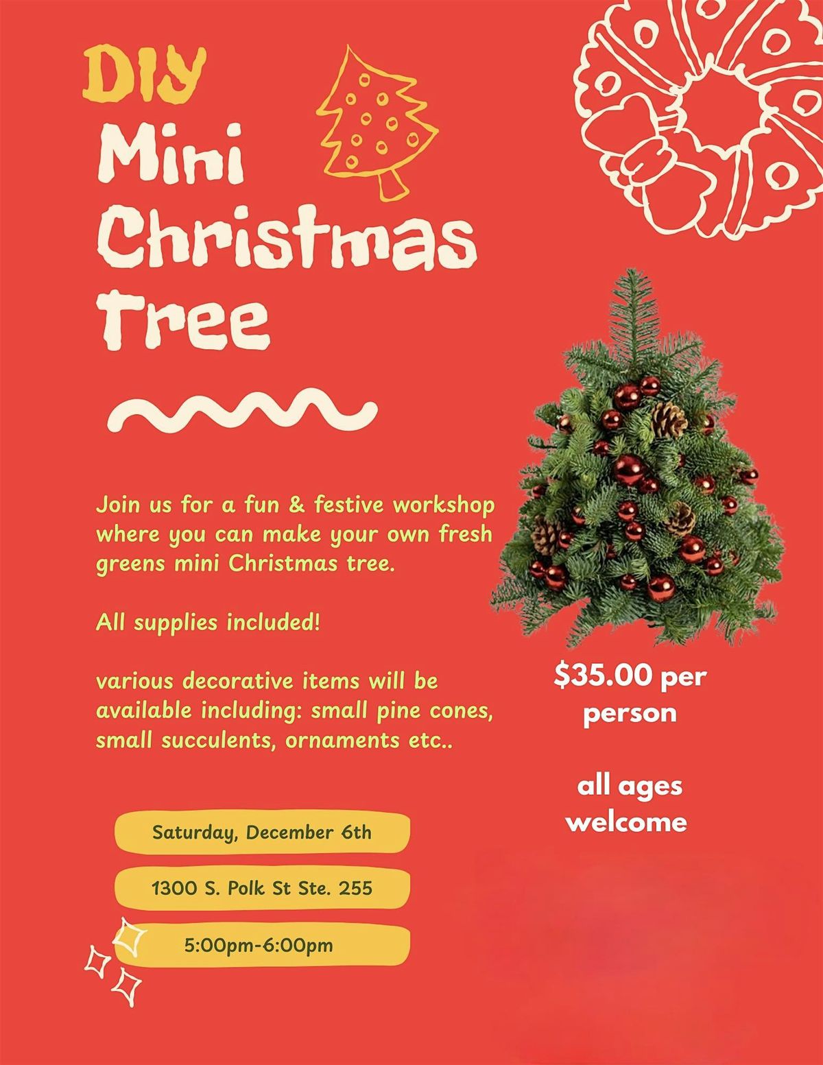 Make Your Own Mini Christmas Tree, 6 December | Event in Dallas | AllEvents