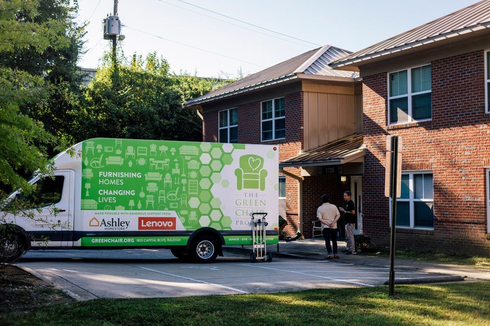 The Green Chair Project Furniture Drive in Wake Forest, NC, Wake Forest