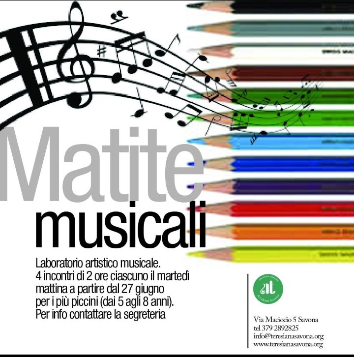Povxlum Matite musicali con note musicali a tema musica