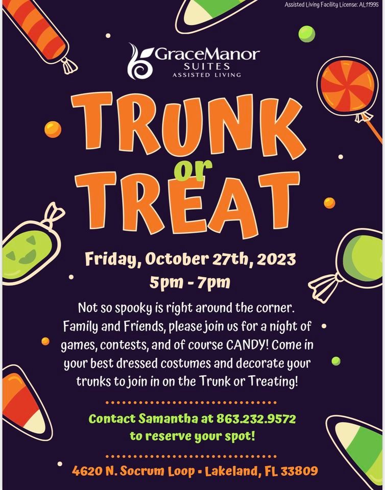 Suites Trunk or Treat, Grace Manor Suites, Lakeland, October 27 2023