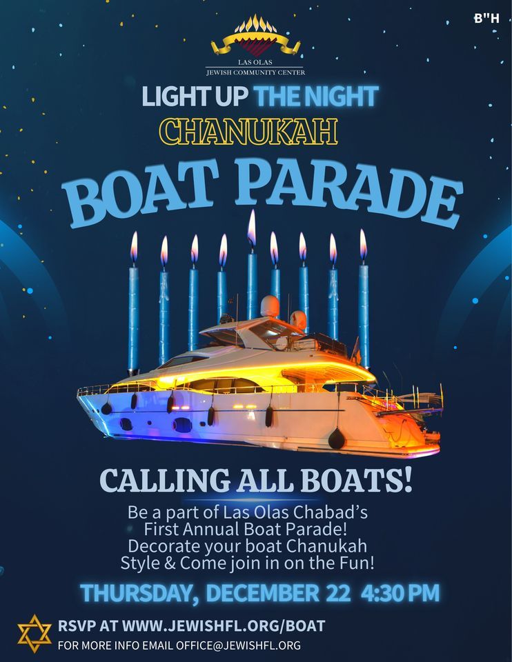 Las Olas Menorah Boat Parade!!! , 1302 E Las Olas Blvd, Fort Lauderdale