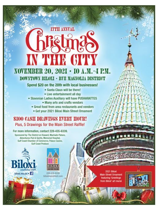 Christmas In The City Rue Magnolia And The District Green And Howard Ave Gulf Park Estates November 20 2021 Allevents In Christmas City Mississippi Gulf Coast Coliseum 2021