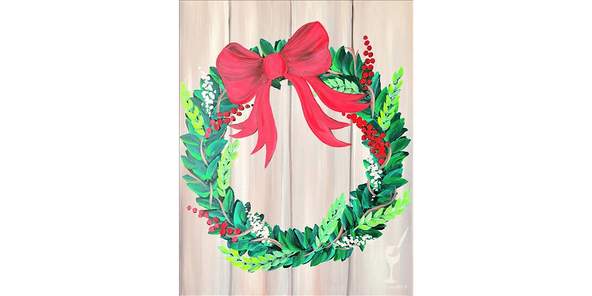 Wreath You a Merry Christmas - Paint and Sip in New Braunfels | Classpop!™, 7 December | Event in New Braunfels