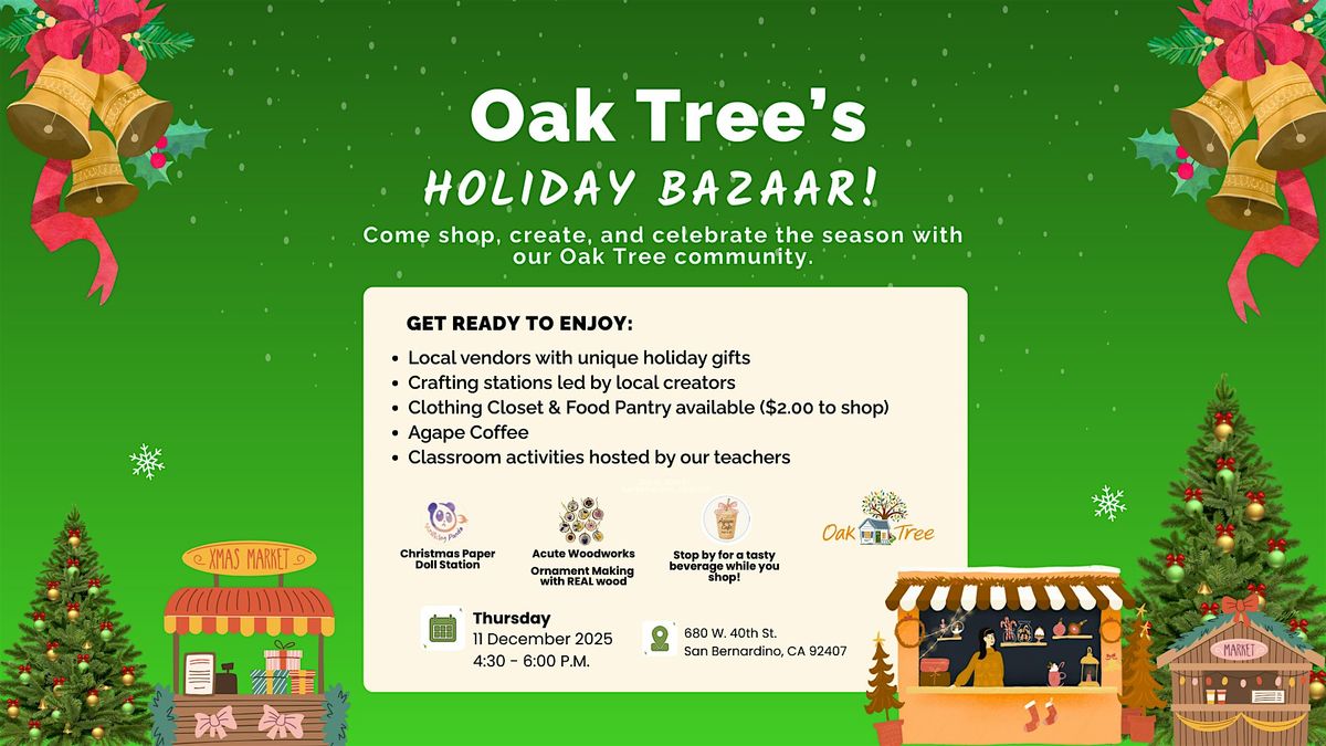 Oak Tree's Holiday Bazaar, 11 December | Event in San Bernardino | AllEvents