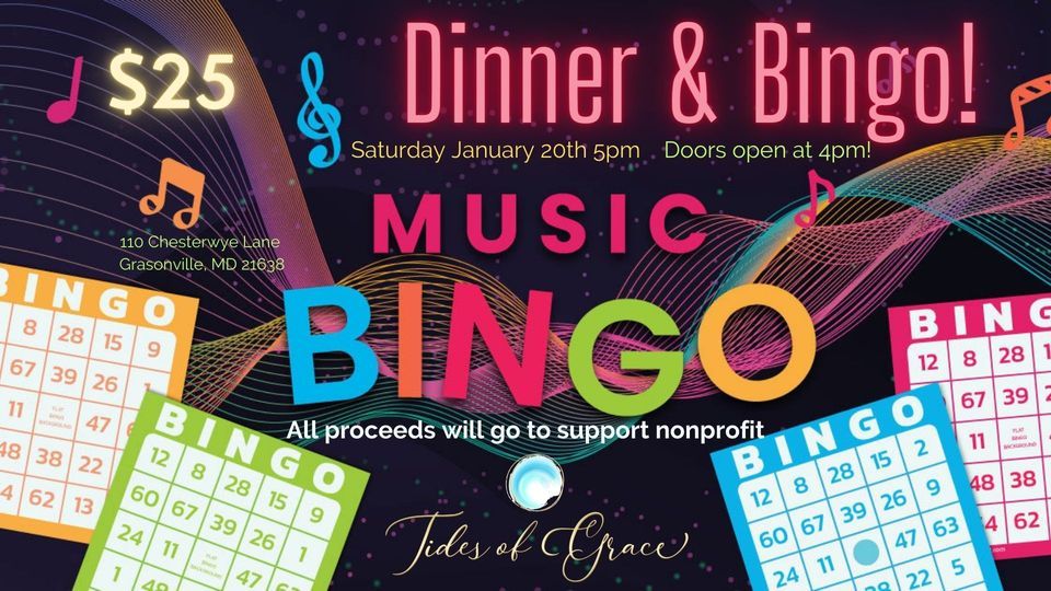 Tides of Grace Bingo, Chesterwye, Grasonville, January 20 2024