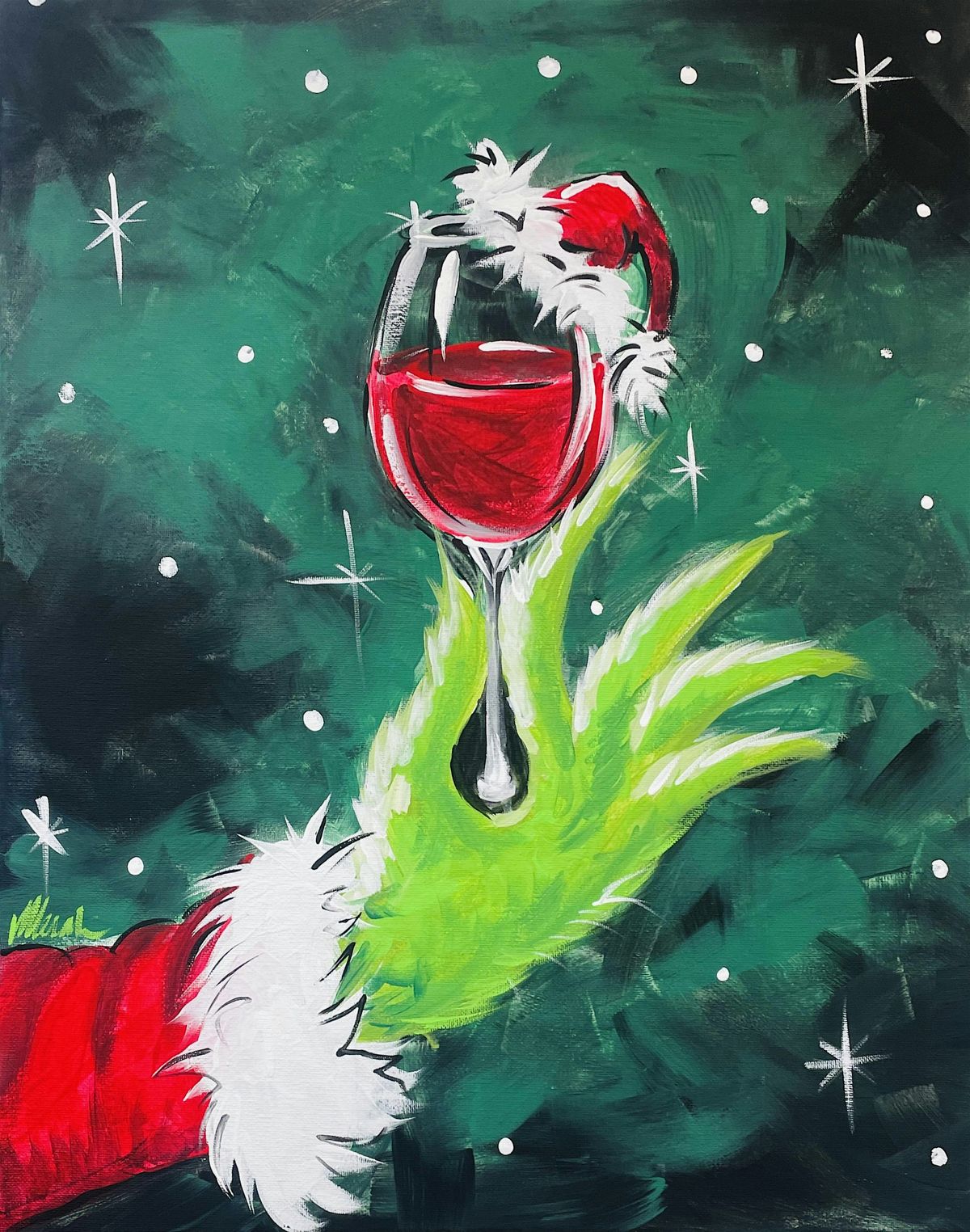 Mali's Art Studio Sip n Paint Night - Grinchmas, 17 December | Event in Edmonton | AllEvents
