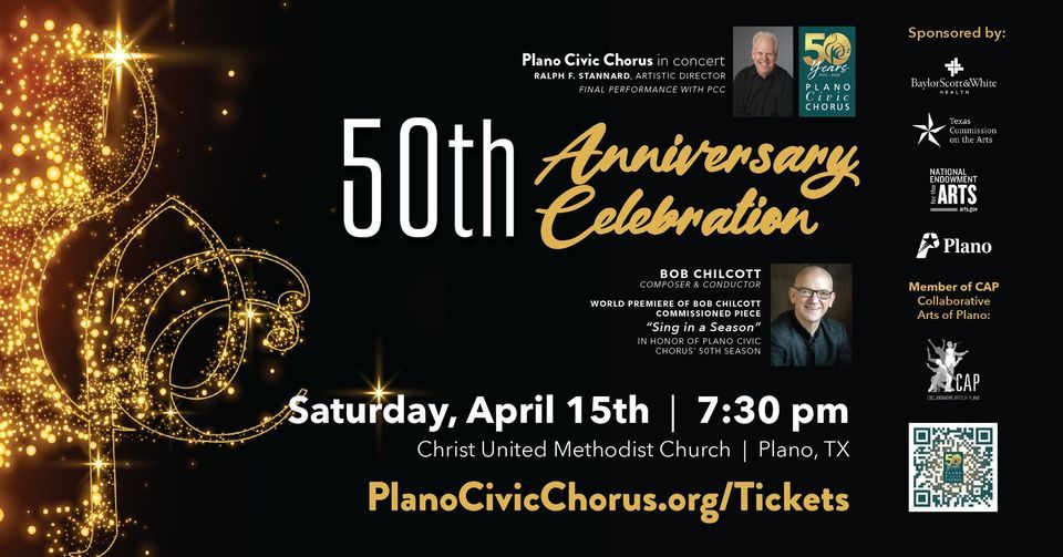 Plano Civic Chorus Presents 50th Anniversary Celebration, Christ United