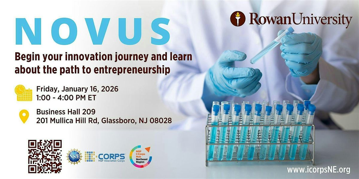 Novus I-Corps Program at Rowan University, 16 January | Event in Glassboro | AllEvents