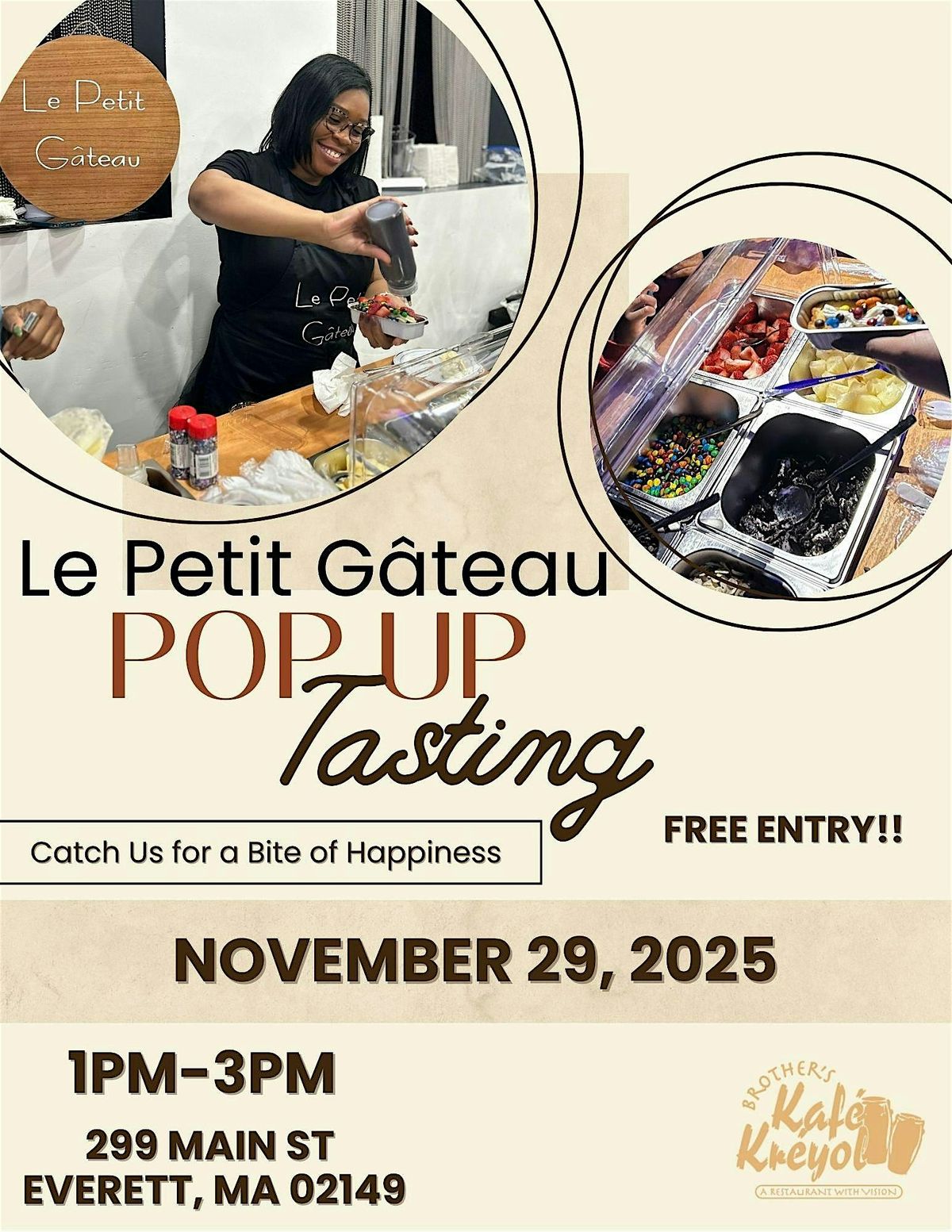 Le Petit Gâteau Pop-Up Tasting, 29 November | Event in Everett | AllEvents
