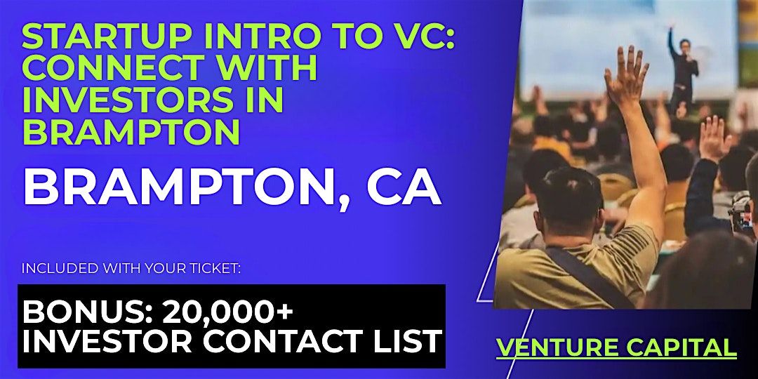 Startup Intro to VC: Connect with Investors in Brampton | Event in Brampton | AllEvents