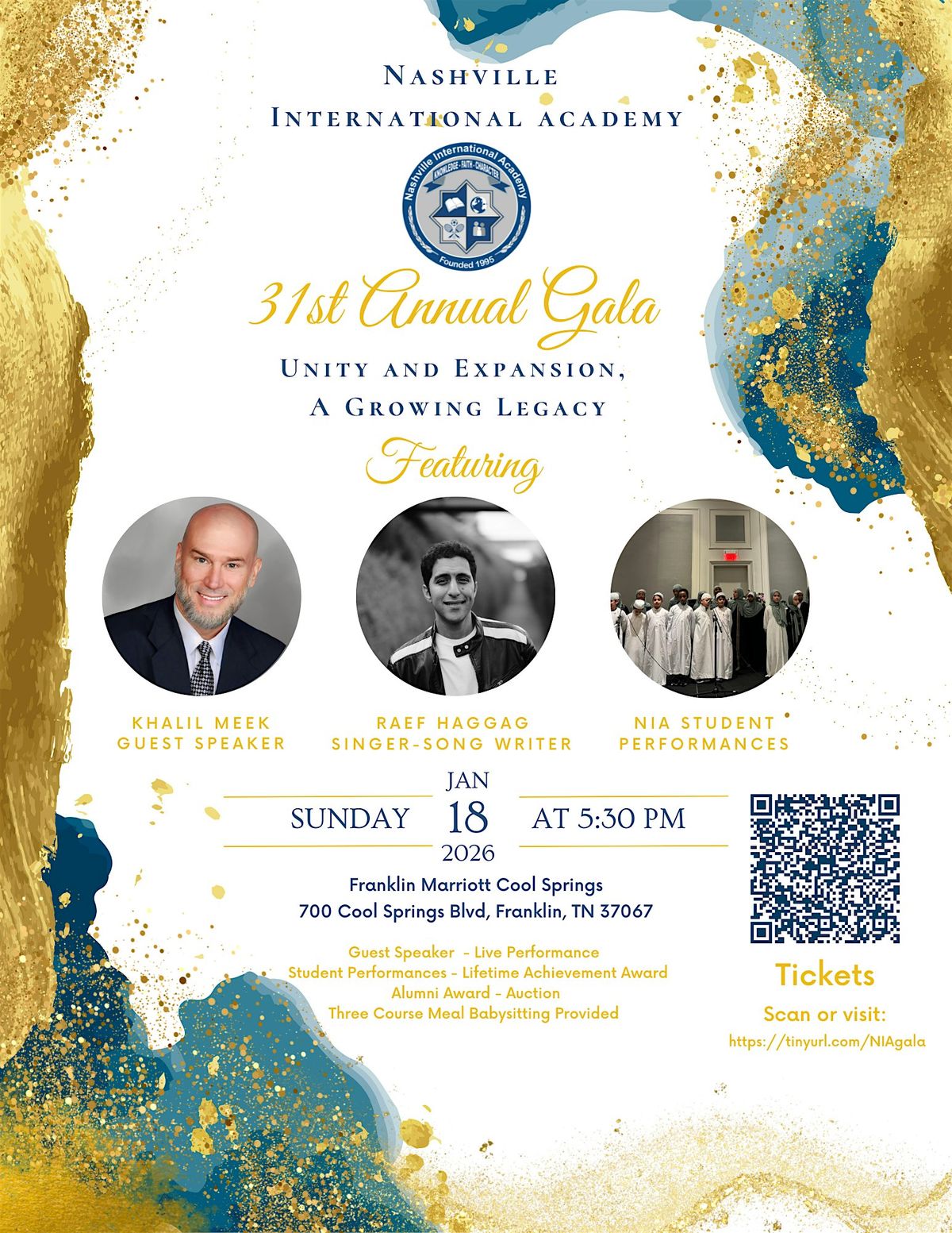 NIA's 31st Anniversary Gala: Unity and Expansion,  A Growing Legacy, 18 January | Event in Franklin | AllEvents