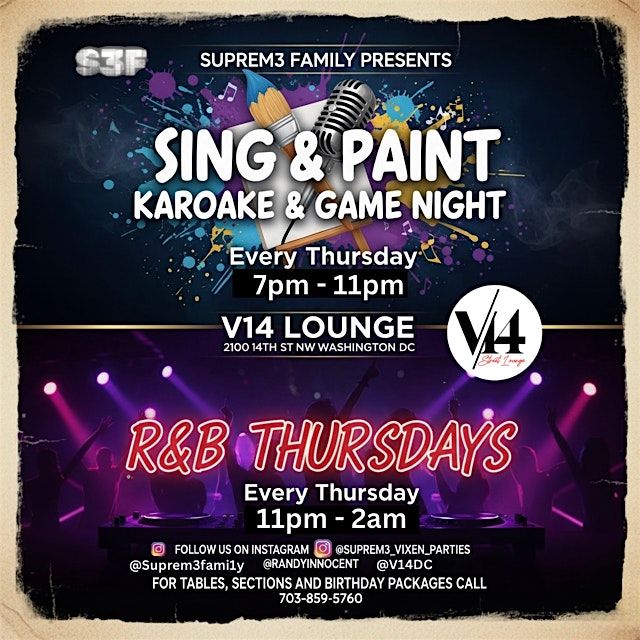 SING & PAINT / R&B THURSDAYS | Event in Washington | AllEvents
