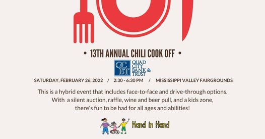 Chilis Christmas Eve Hours 2022 Davenport Ia Hand In Hands 13Th Annual Chili Cook-Off, Mississippi Valley Fairgrounds,  Davenport, February 26 2022 | Allevents.in