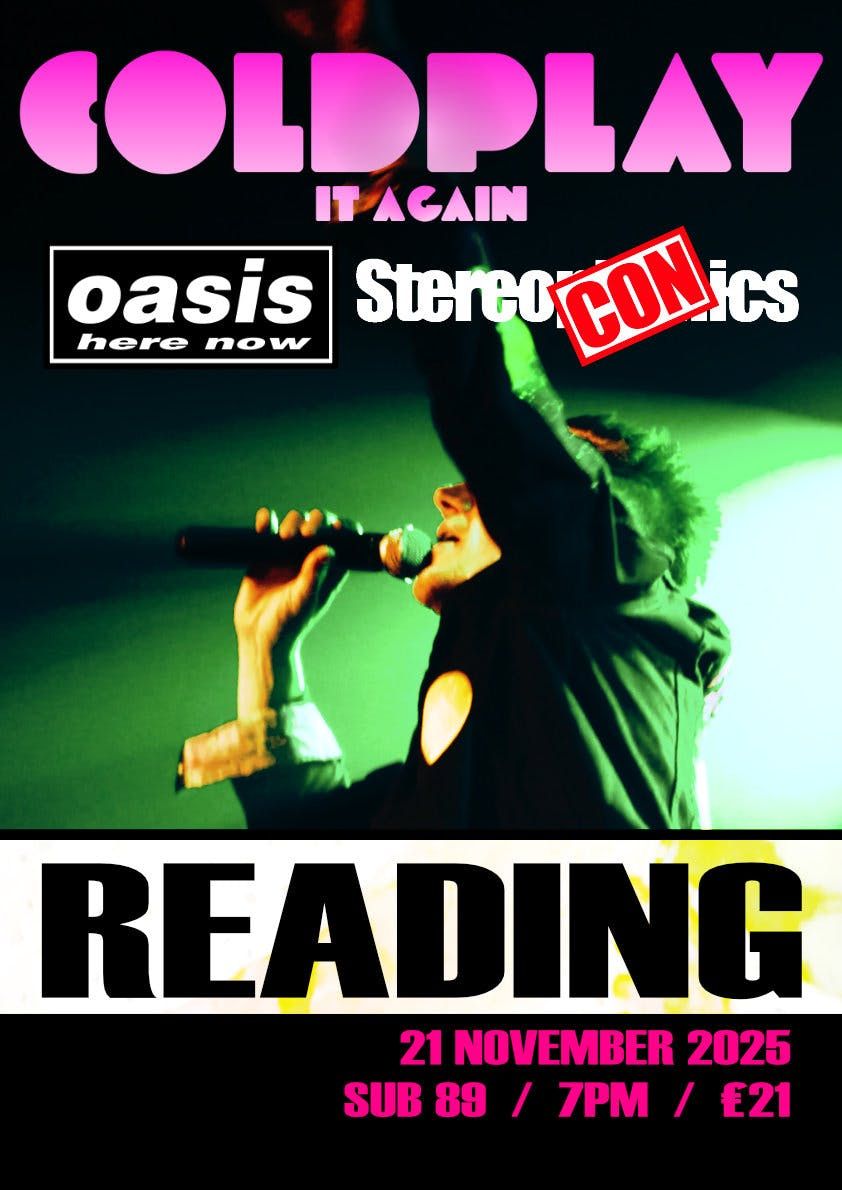 Coldplay, Oasis and Stereophonics - Tribute Triple Bill, 21 November | Event in Reading | AllEvents