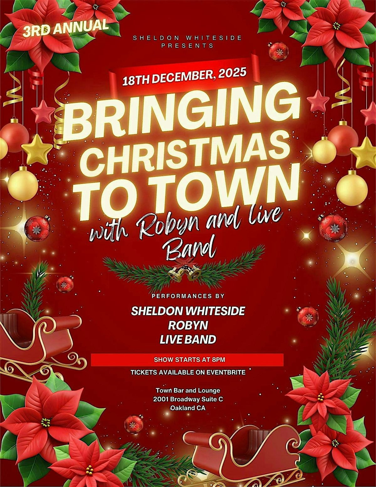 3rd Annual "Bringing Christmas to Town", 18 December | Event in Oakland | AllEvents