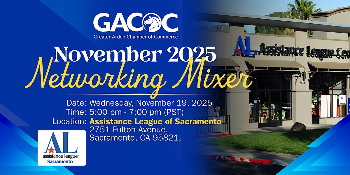 GACOC November Networking Mixer, 19 November | Event in Sacramento | AllEvents