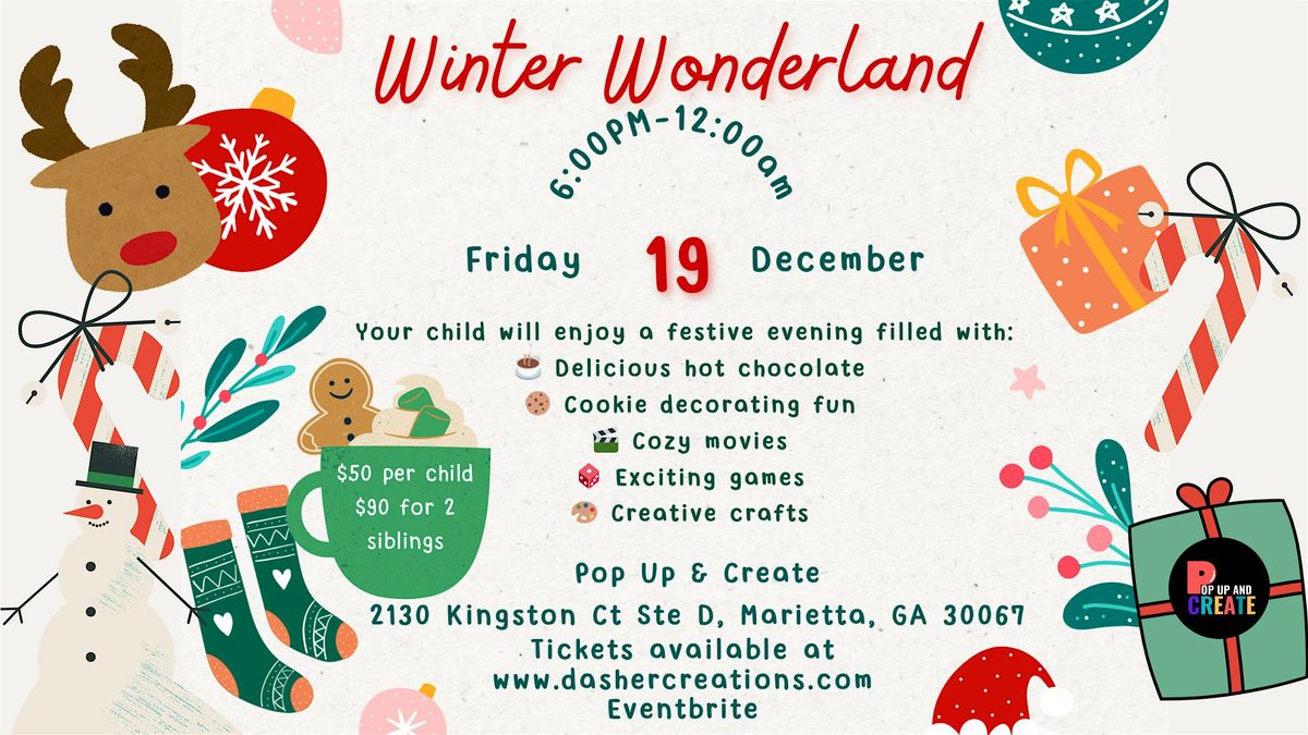 Parent's Night Out: Winter Wonderland, 19 December | Event in Marietta | AllEvents