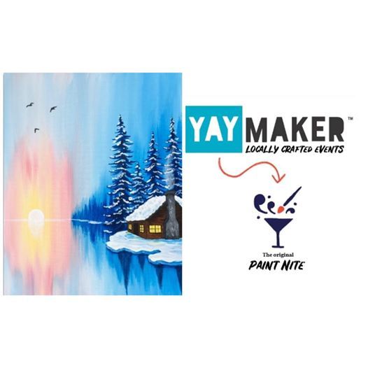 Paint Nite Winter Cabin Sunrise Hyatt Place Niagarafalls 12 29