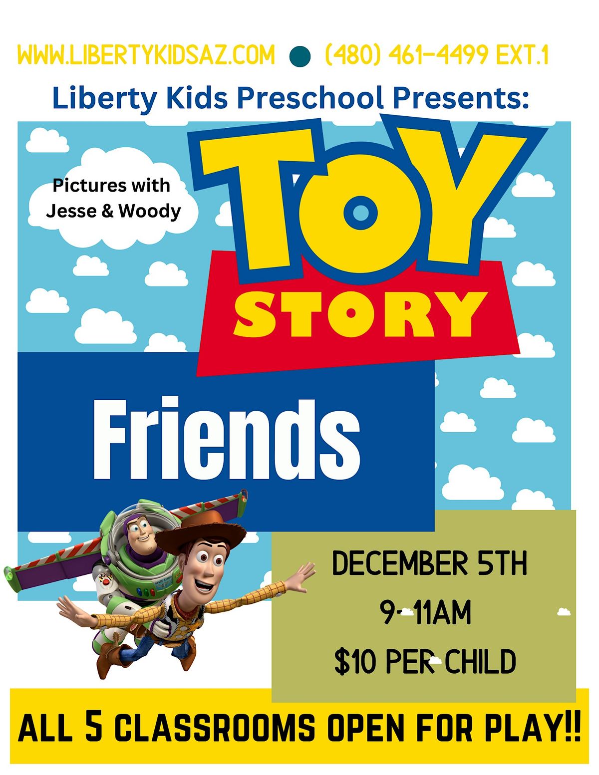 Toy Story Friends Character Meet & Greet and open play, 5 December | Event in Mesa | AllEvents