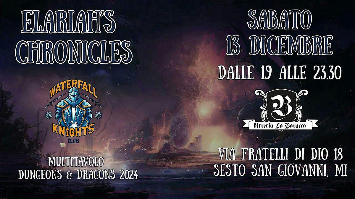 Elariah's Chronicles, 13 December | Event in Sesto San Giovanni | AllEvents
