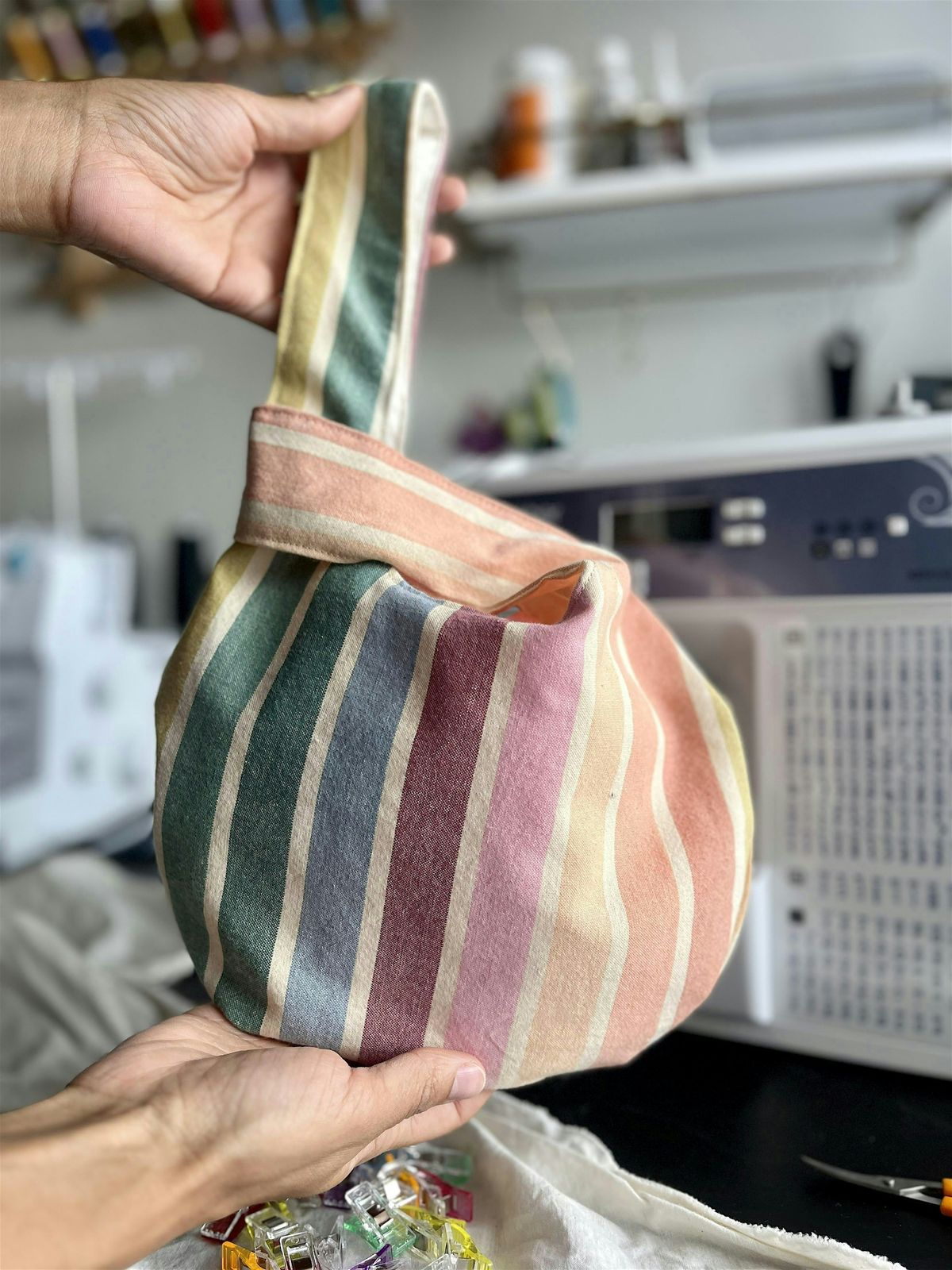 Beginner Sewing: Learn to Use a Sewing Machine + Make a Japanese Knot ...