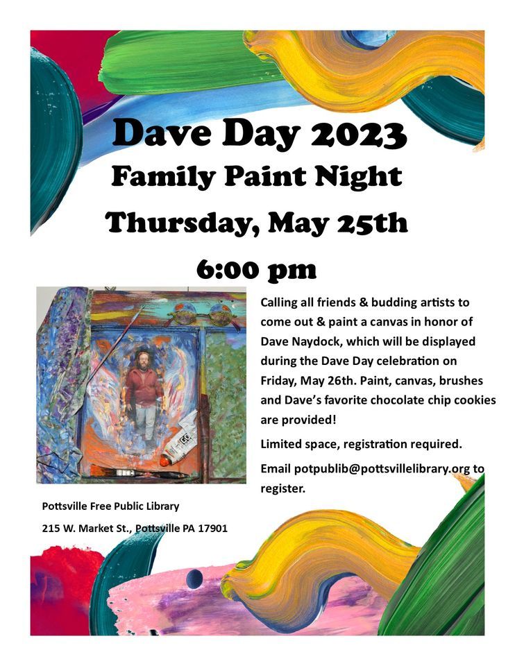 Dave Day 2023 Family Paint Night, Pottsville Free Public Library, 25