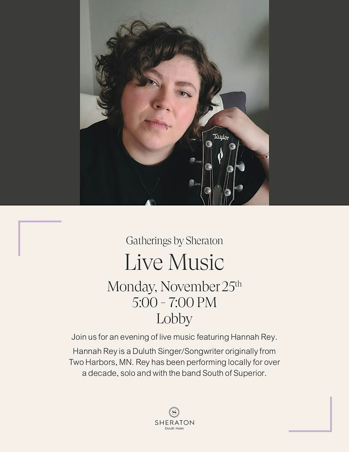 Gatherings by Sheraton: Live Music with Hannah Rey, Sheraton Duluth ...