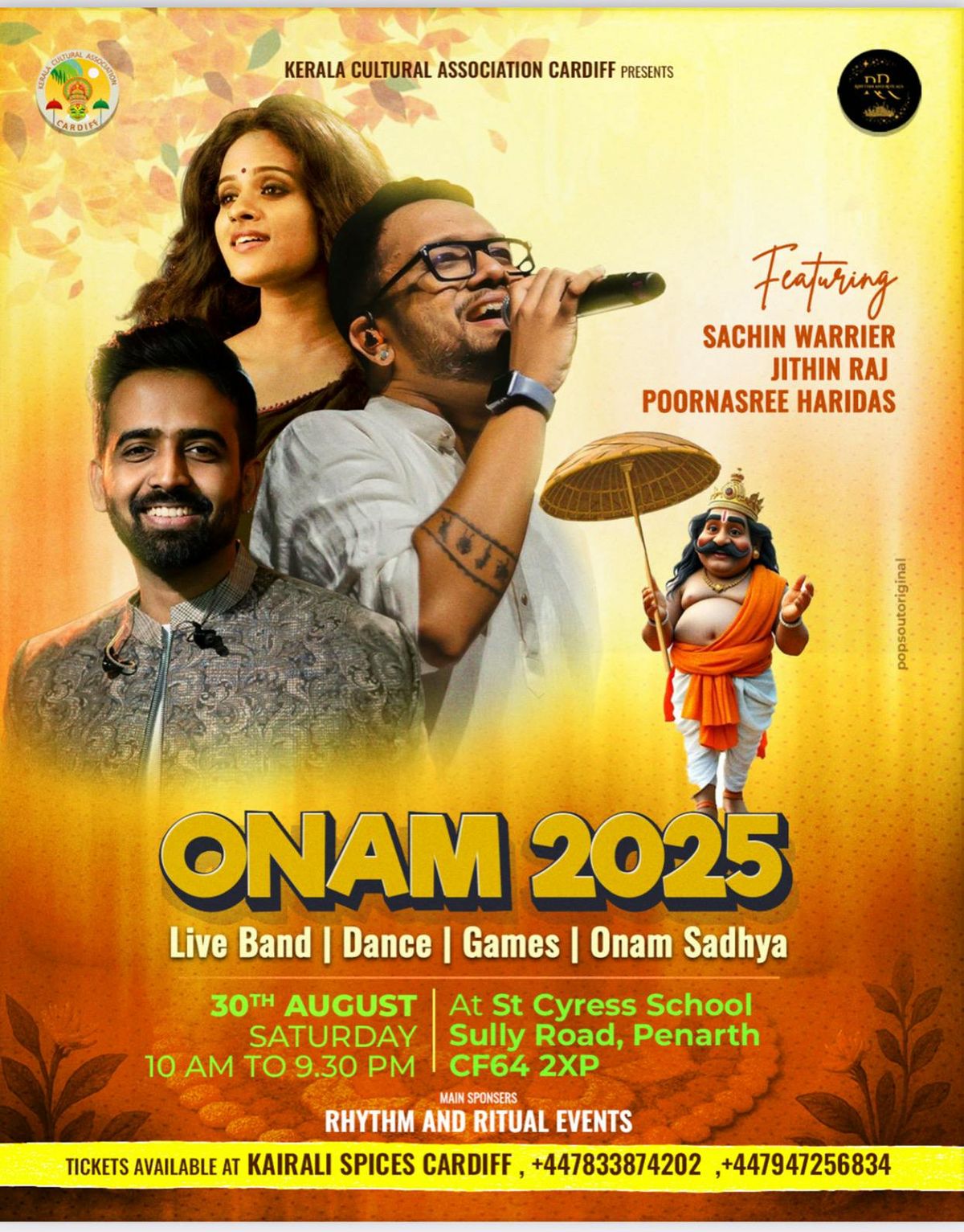 KCA Onam 2025, 30 August | Event in Penarth | AllEvents