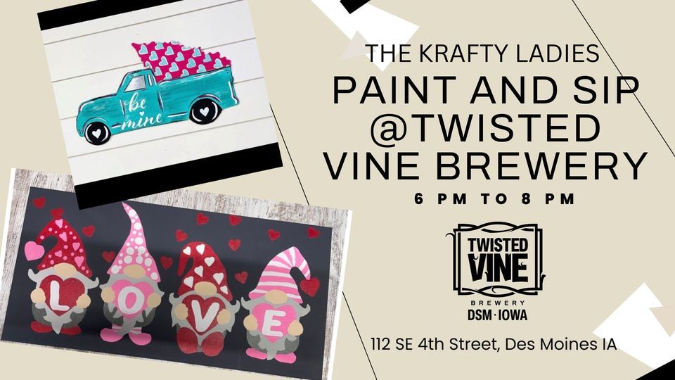 Paint and Sip Twisted Vine Brewery with the Krafty Ladies, Twisted