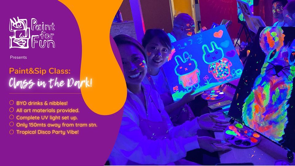 Paint in the Dark© for Corporate Teams, Paint for Fun by Dya Australia