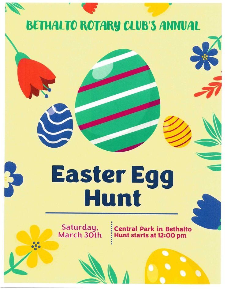 Rotary Easter egg Hunt , CENTRAL PARK, BETHALTO IL 62010, 30 March 2024