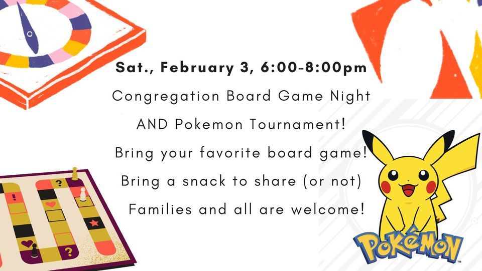 Board Game Night and Pokemon Tournament , Abraham Lincoln Unitarian ...