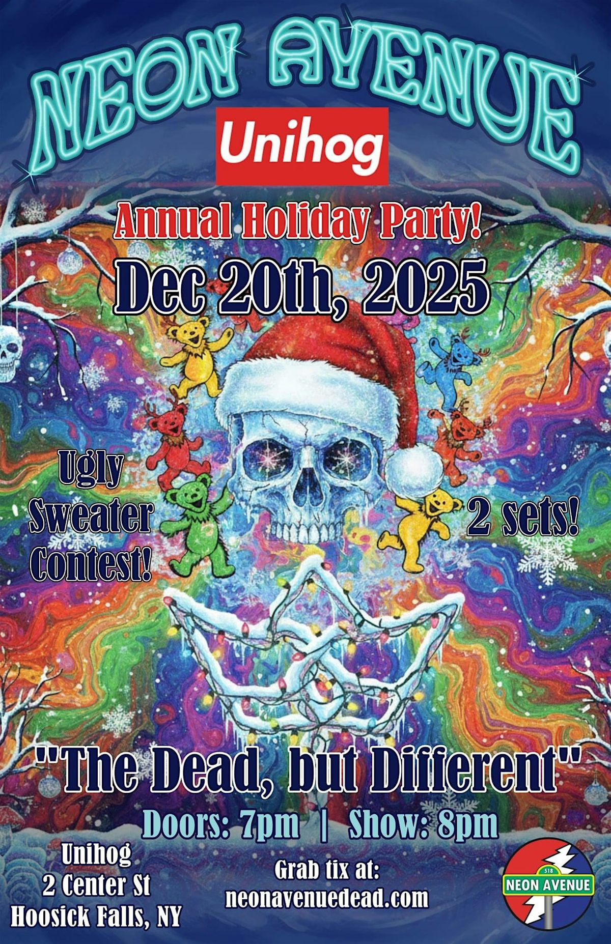 Neon Avenue Live at Unihog, 20 December | Event in Hoosick Falls | AllEvents