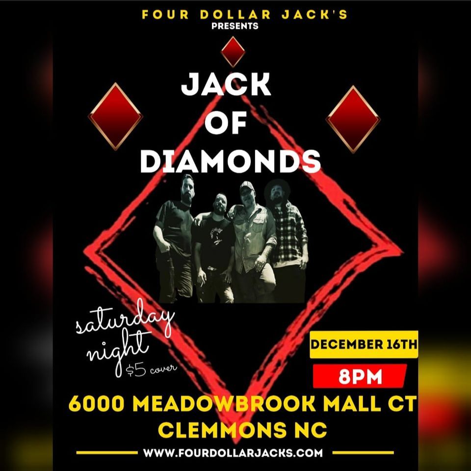 JACK OF DIAMONDS BAND, Four Dollar Jack's, Clemmons, December 16 2023 AllEvents.in