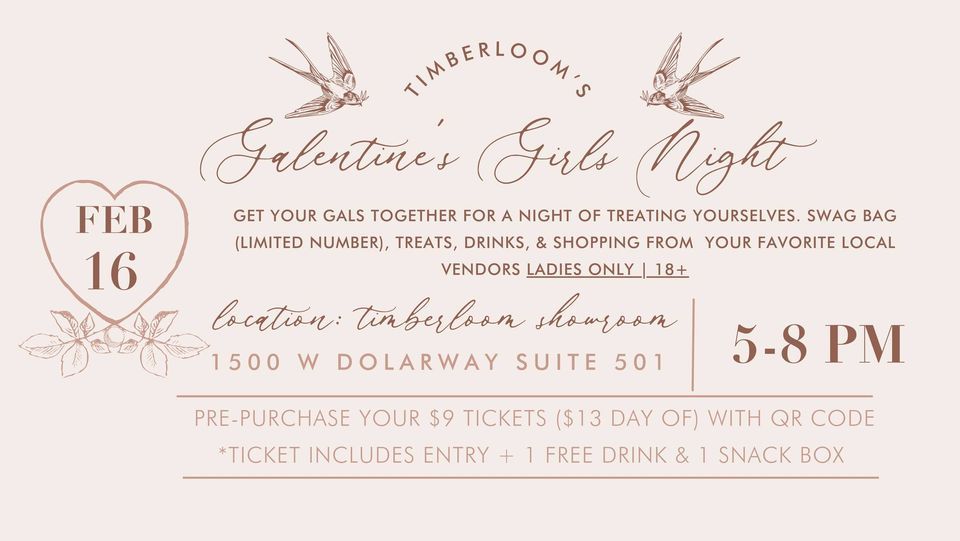 Galentines Event Timberloom Showroom, Engrained Wood Designs, Ellensburg, February 16 2024