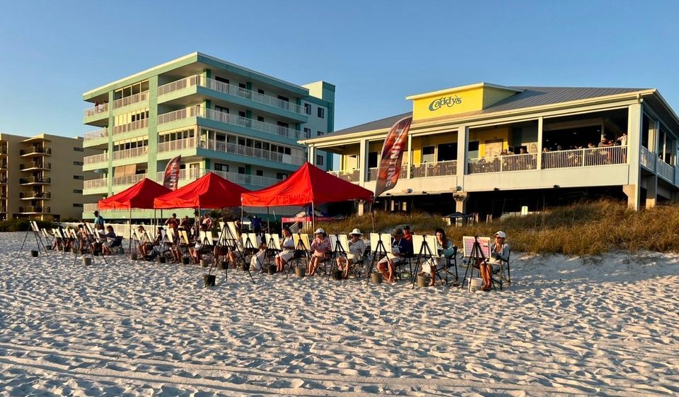 Caddys Madeira Beach Sunset Painting Party Event, Caddys Madeira Beach