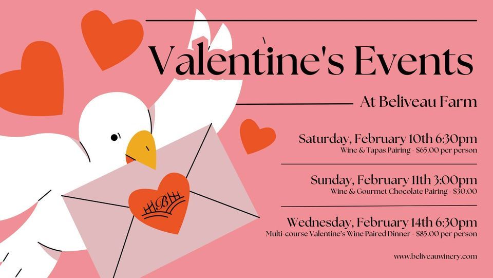 Valentines Gourmet Wine Paired Dinner, 3899 Eakin Farm Road Blacksburg