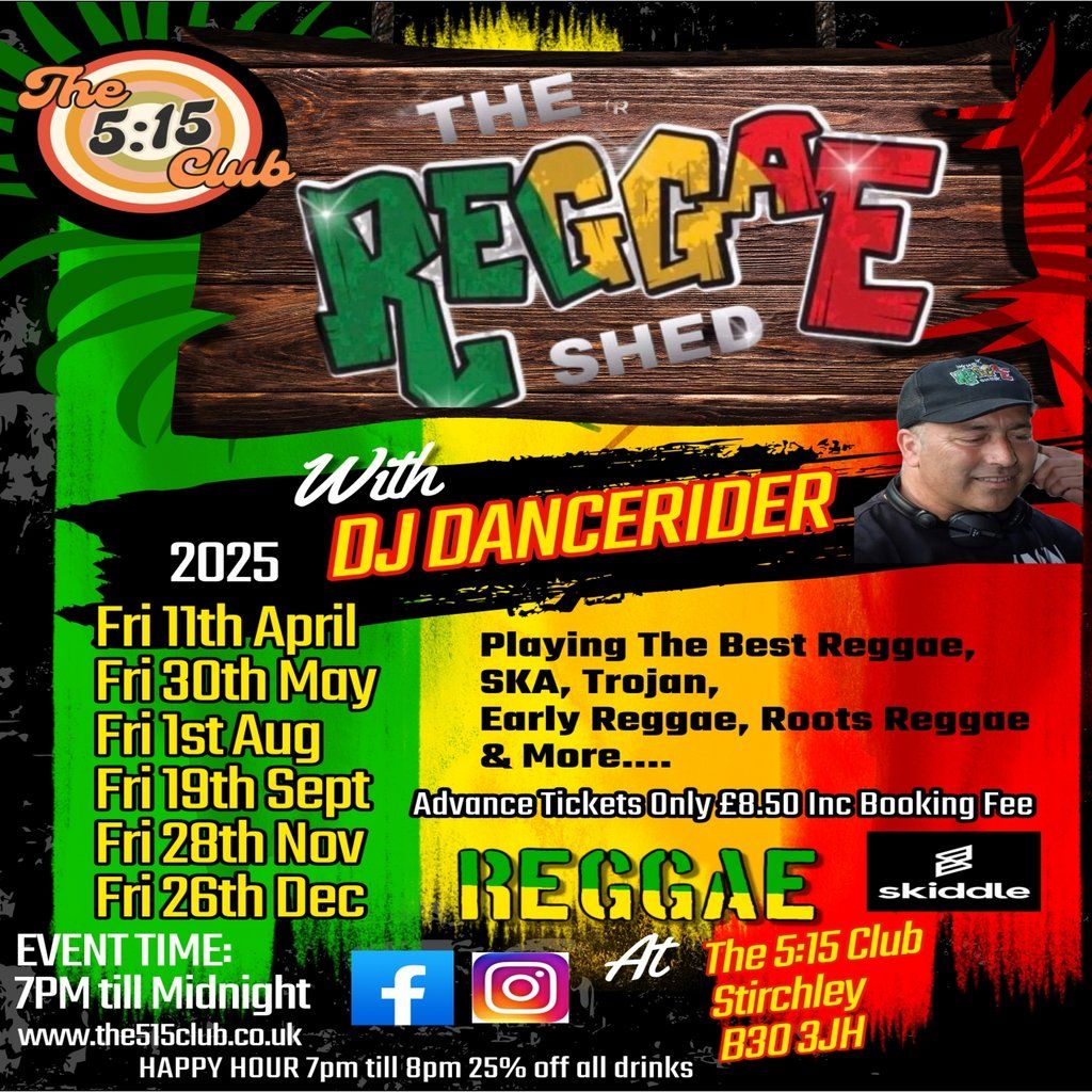 Reggae & Ska Night The Reggae Shed With DJDancerider, 1 August | Event in Birmingham | AllEvents