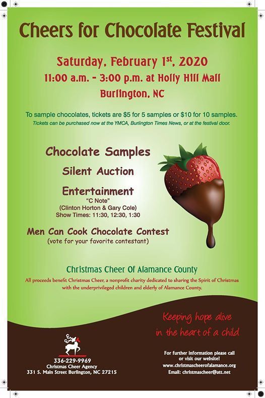 Cheers for Chocolate Festival 2025, Holly Hill Mall, Burlington