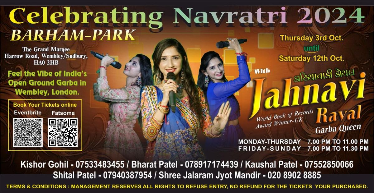 Navaratri in Barham Park 2024, Barham Park, Harrow, 3 October to 12