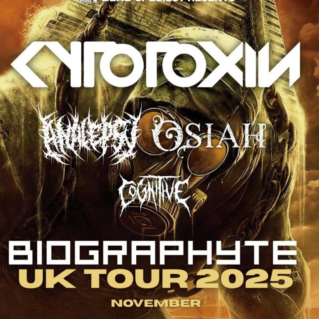 Cytotoxin, Analepsy, Osiah & Cognitive - The Bread Shed, 15 November | Event in Manchester | AllEvents