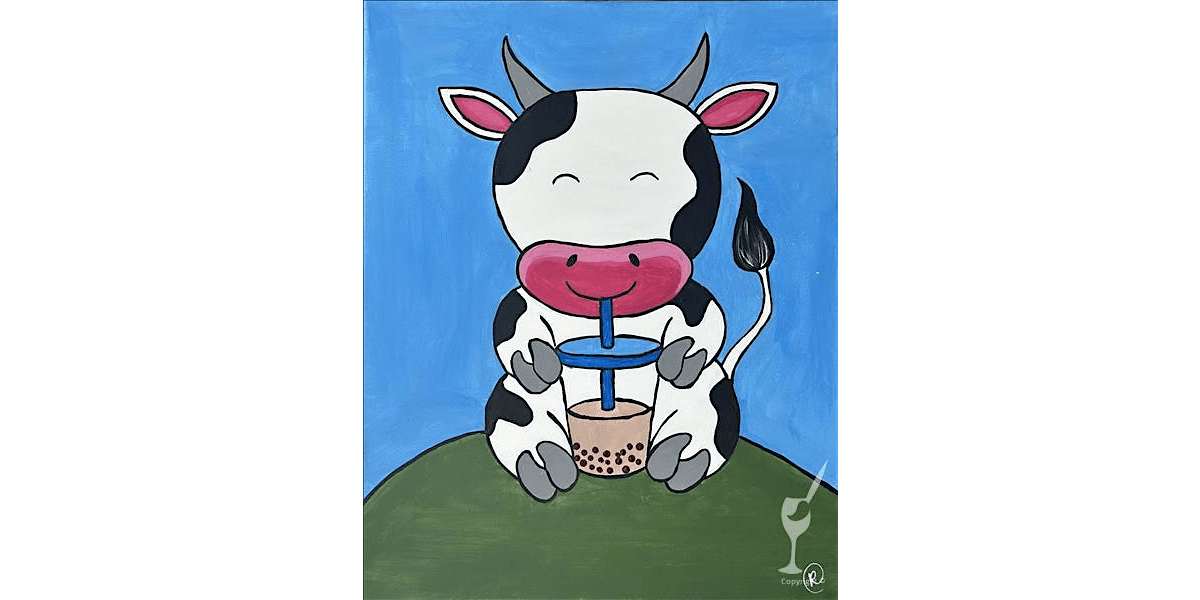 Boba Calf Cutie - Paint and Sip in Houston | Classpop!™, 5 January | Event in Baytown | AllEvents