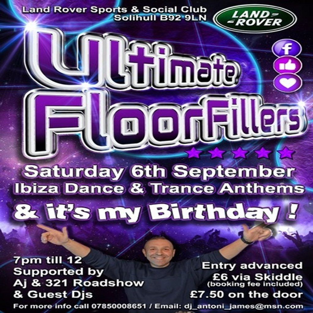 Ultimate Floor Fillers, 6 September | Event in Solihull | AllEvents
