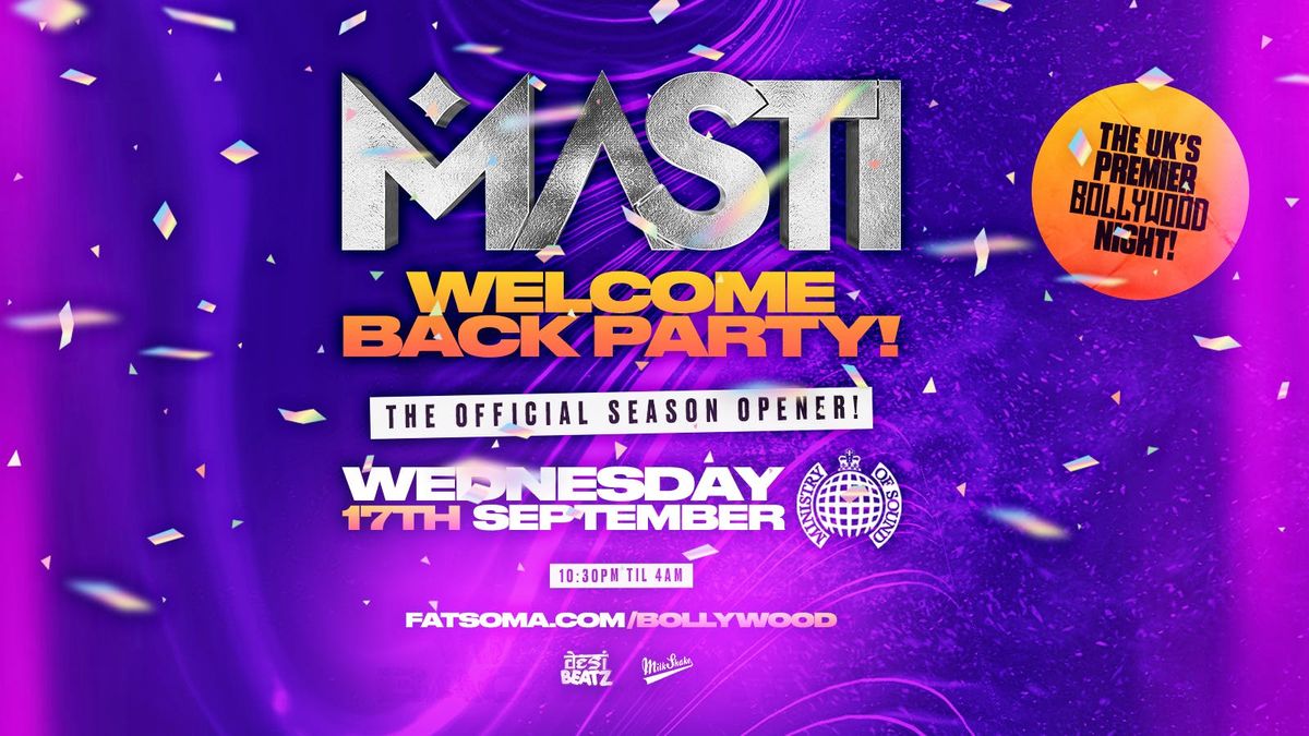 KCL India Society Presents MASTI : WELCOME BACK PARTY! | 17.09.2025, 17 September | Event in London | AllEvents