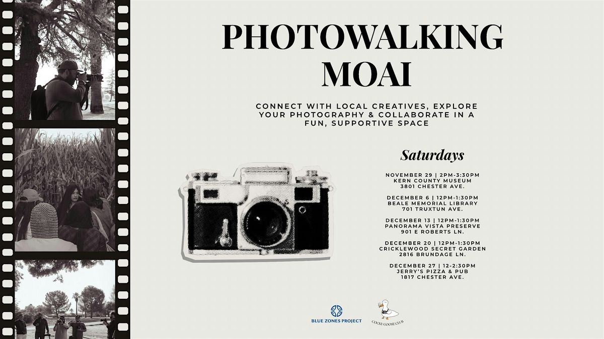 Photowalking Moai Session #2 - BZP Bakersfield, 6 December | Event in Bakersfield | AllEvents