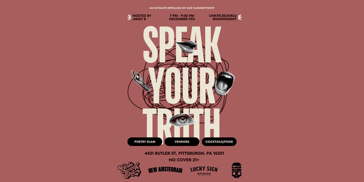 Speak Your Truth, 5 December | Event in Pittsburgh | AllEvents