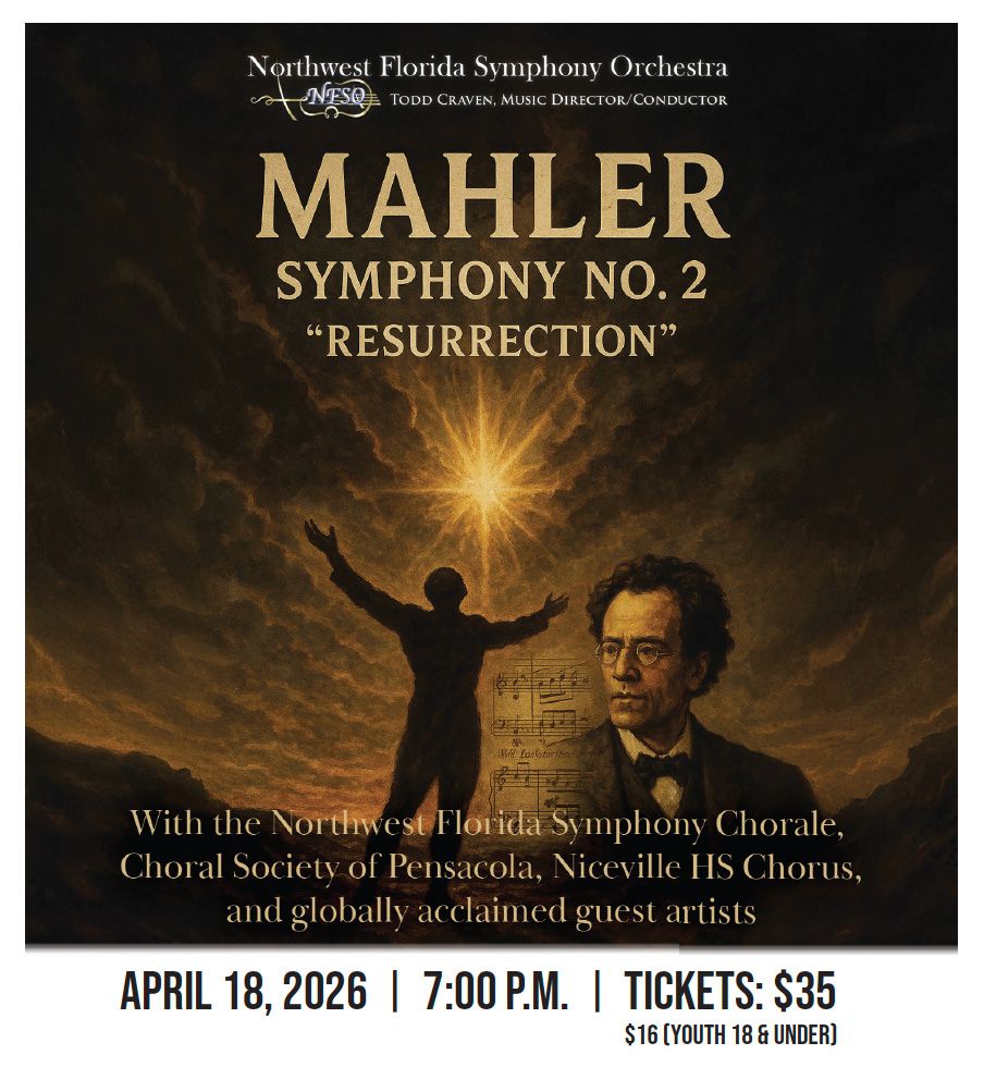 Pensacola Symphony Orchestra: Mahler Symphony No. 2, 6 March | Event in Pensacola | AllEvents