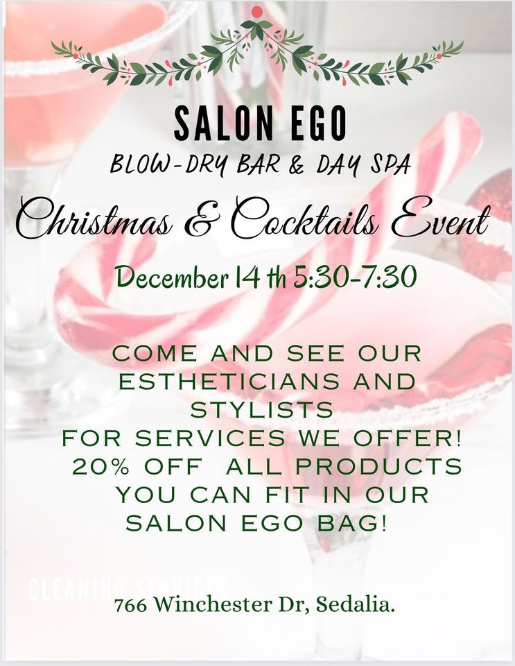 Christmas & Cocktails, Salon Ego BlowDry Bar & Day Spa, Sedalia