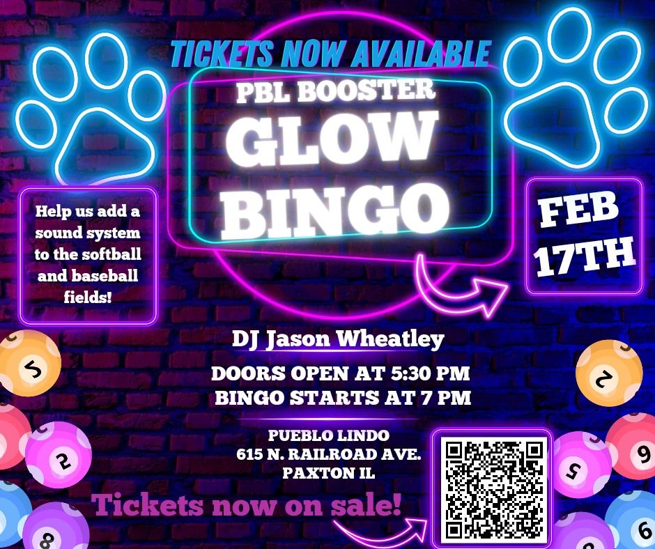 Glow Bingo, Pueblo Lindo, Paxton, February 17 2024 | AllEvents.in