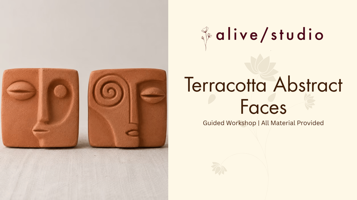 Terracotta Abstract Faces